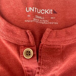 UNTUCKit Deep Red Henley Shirt
